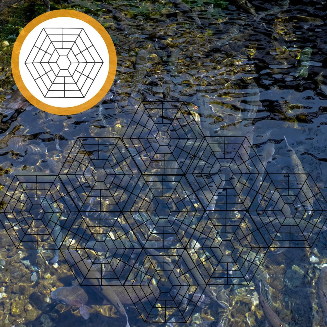 10Pcs Fish Guard Pond Protector Fish Protector Pond Protective Net Fish Protective Net Pond Net