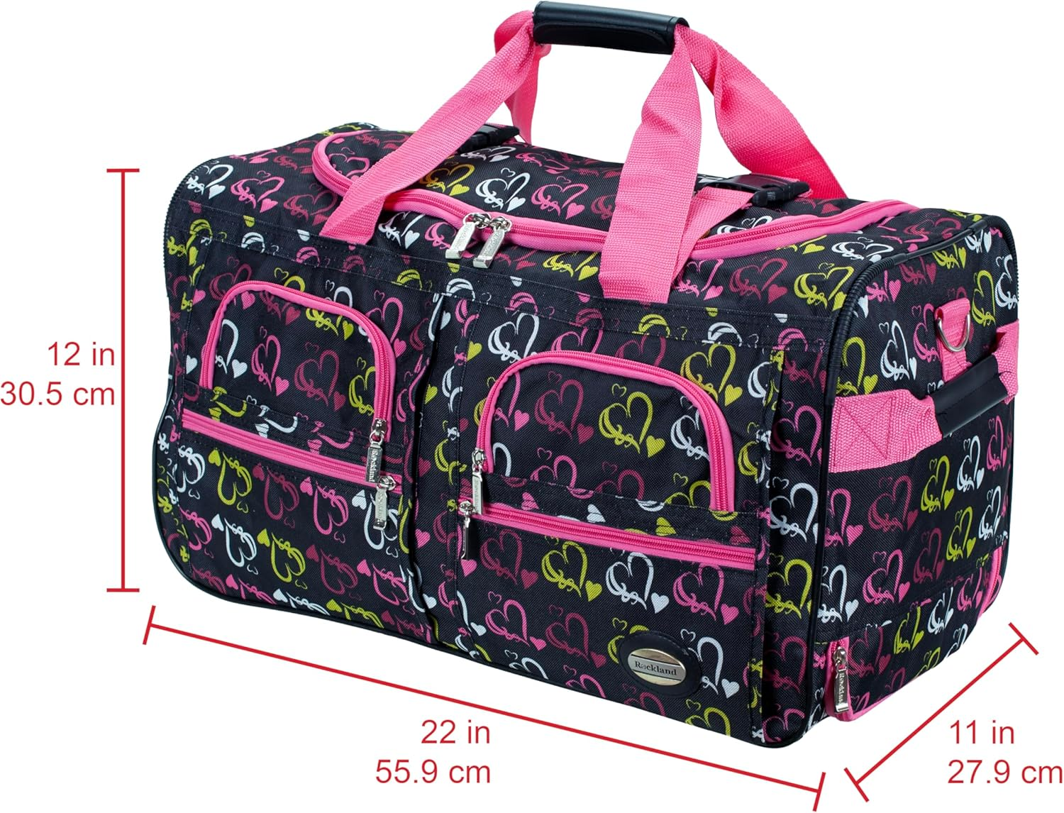 Rockland Melbourne Hardside Expandable Spinner Wheel Luggage, HEART1, 22", Melbourne Hardside Expandable Spinner Wheel Luggage image number 4