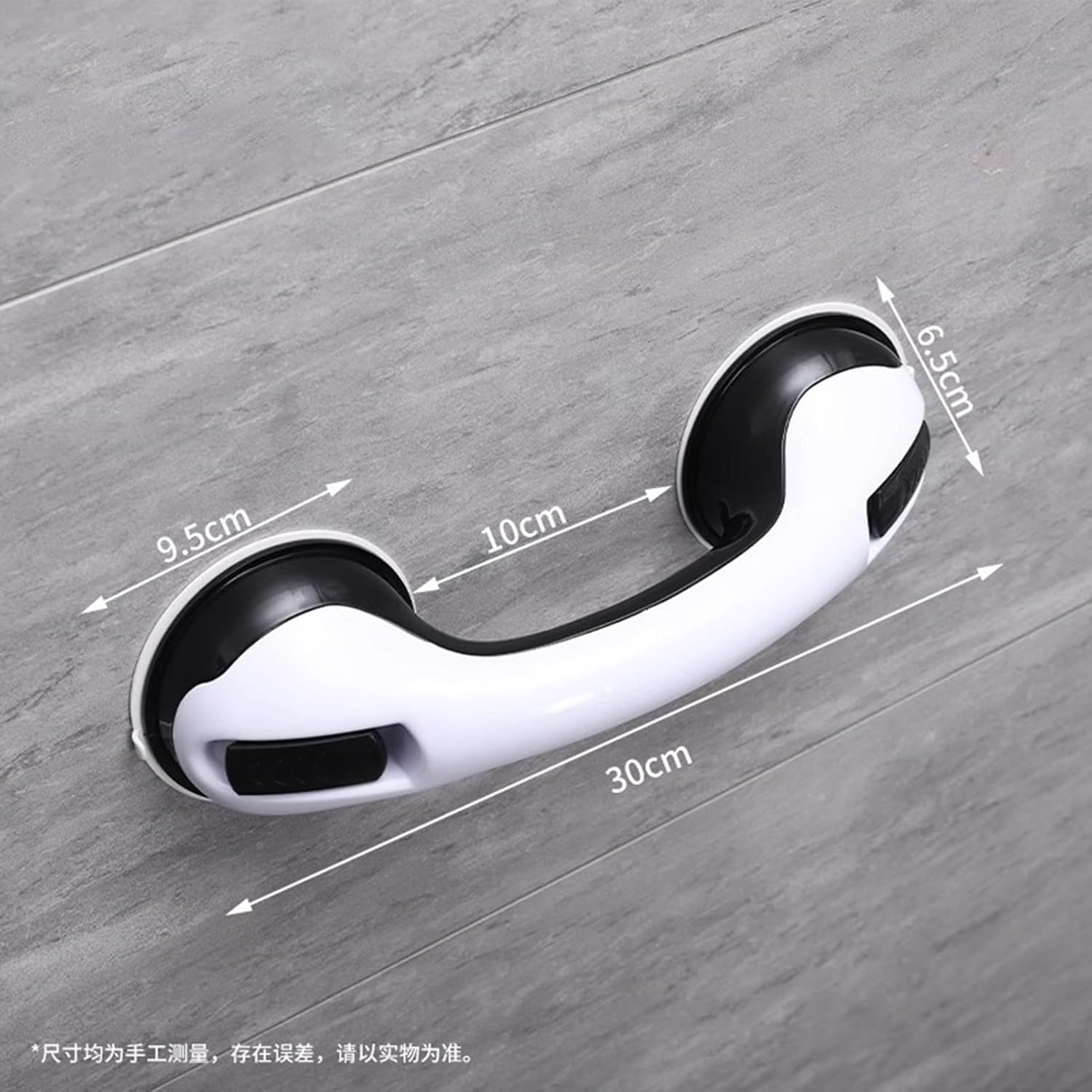 Grab Bars for Bathtubs and Showers Set of 2 12 Inch Strong Suction Shower Grab Bars Safety Handles Ideal for Seniors Bathing Support and Shower Chair Assistance Black Color