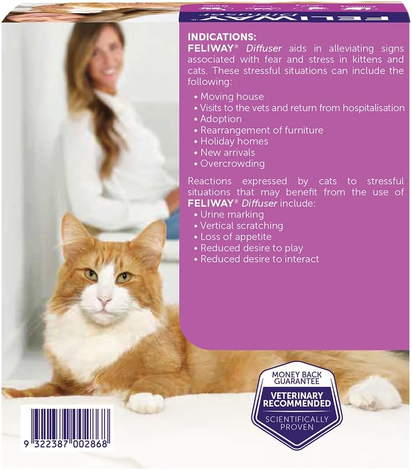 Feliway Classic Diffuser + Refill 48Ml &ndash; Calming Pheromones for Cats, Stress & Anxiety Relief, Lasts 30 Days