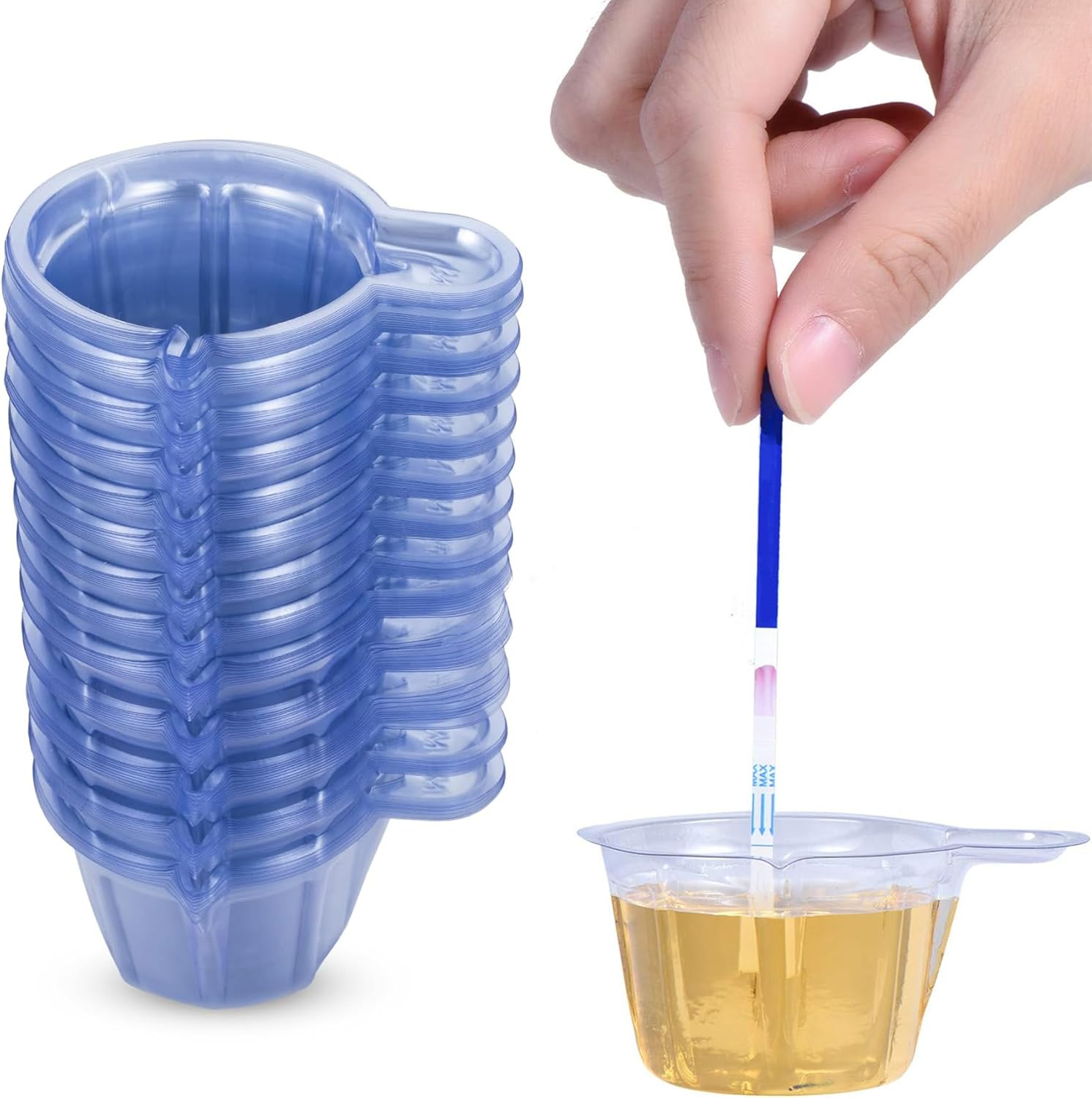 100 Pack Urine Cups, Pee Cup, 40Ml Plastic Urine Cups Urine Specimen Container Cups for Pregnancy Test, Ovulation Test, Ph Test image number 2