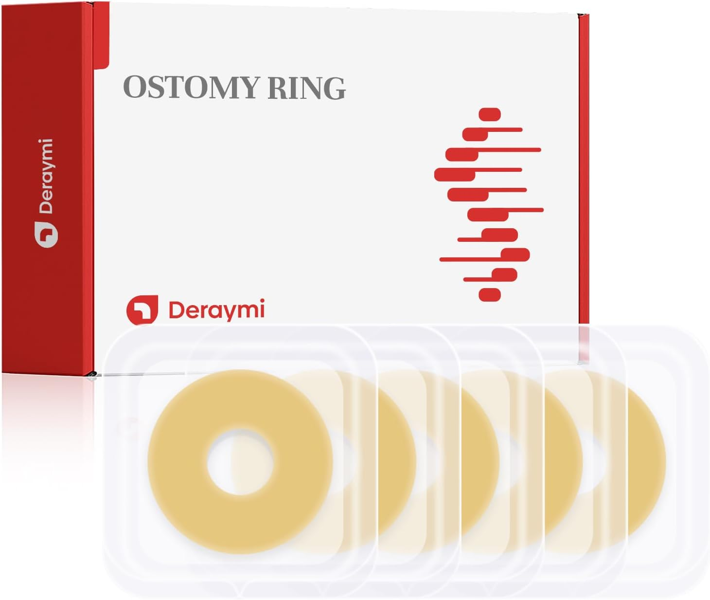 DERAYMI 10 Pack Moldable Ostomy Barrier Rings, 2Mm Thickness Sting-Free Elastic Ostomy Rings Hydrocolloid Ileostomy Barrier Rings Secure Seal for Colostomy Bags image number 6