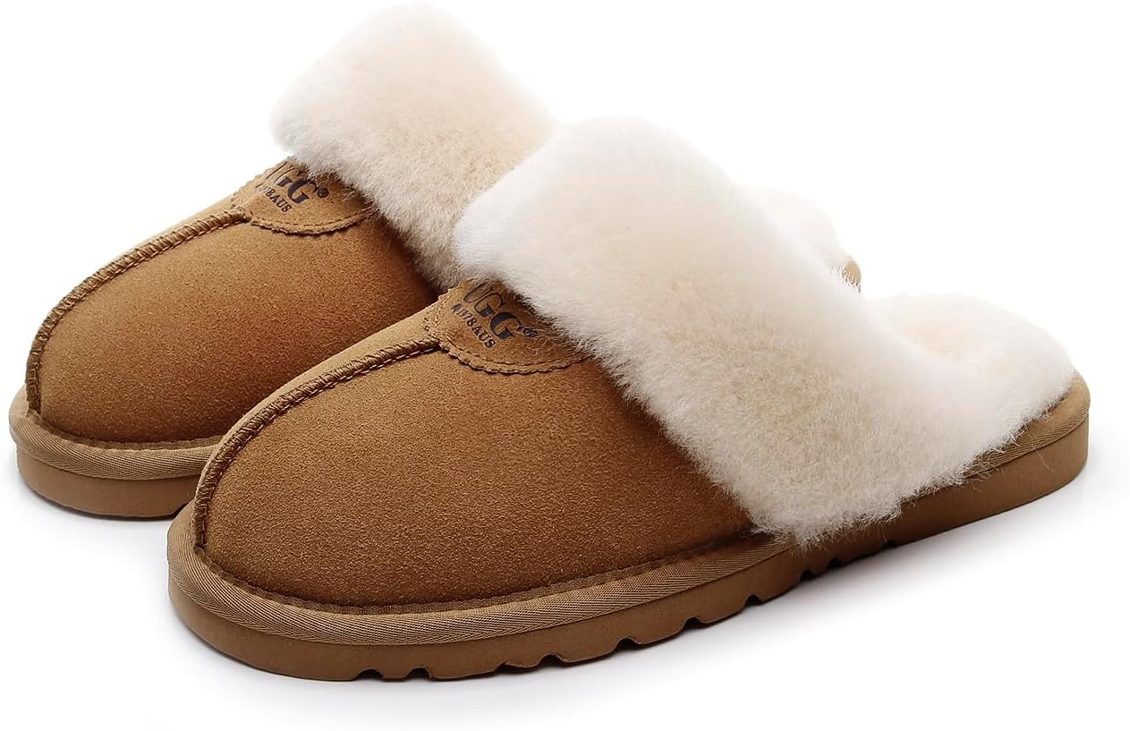UGG 1978AUS Women'S Men'S Slippers - Premium Australian Sheepskin House Slippers with Cloud-Like Comfort, Fluffy Fur & Anti-Slip Sole, Super Warm & Cozy, Water-Resistant image number 4