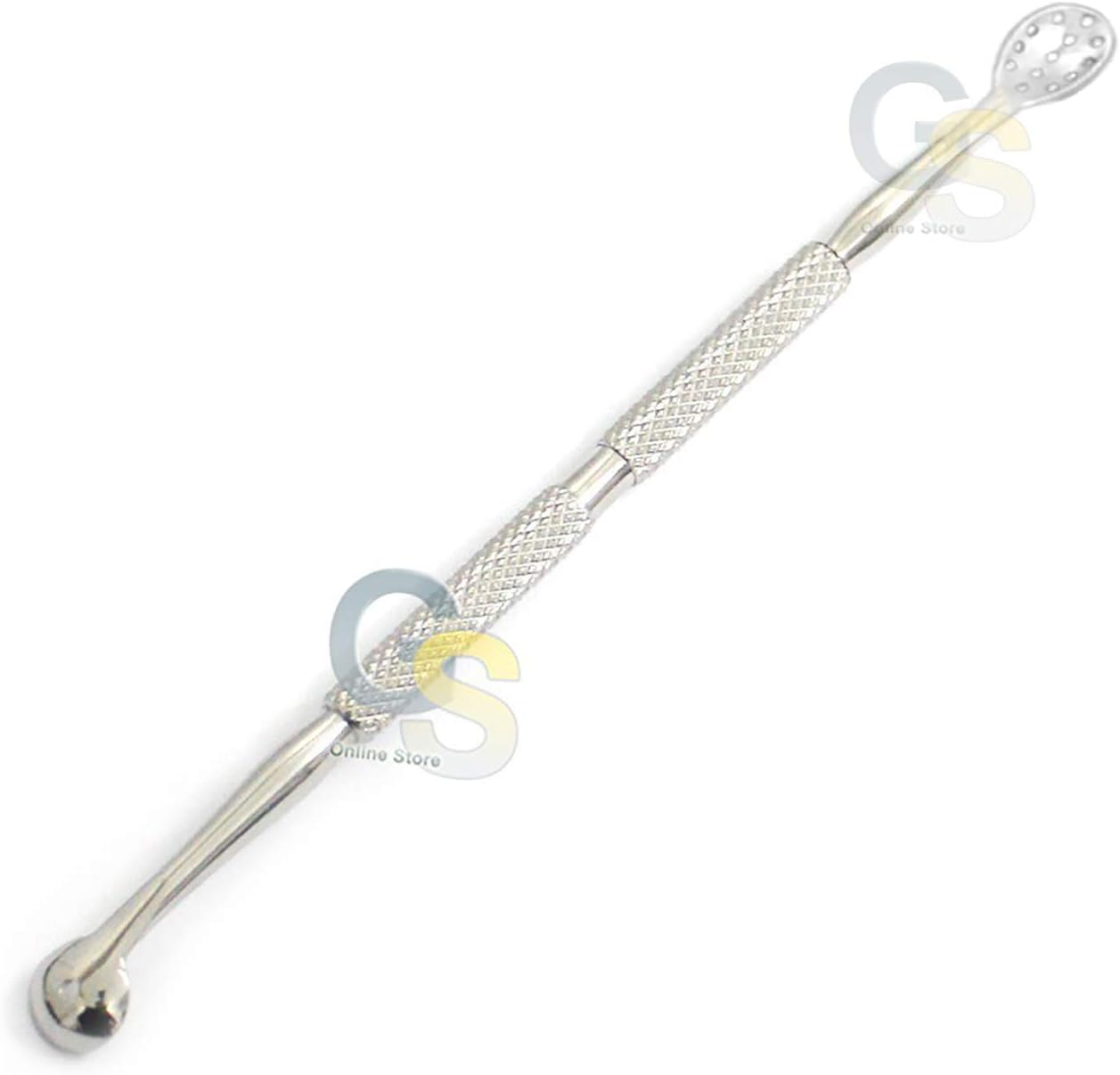 Blackhead Remover Comedone Extractor Tool - Multiple Hole Spoon Whitehead Blemish Acne Removal -, Facial, Pimple, German Grade Stainless Steel - by G.S Online Store