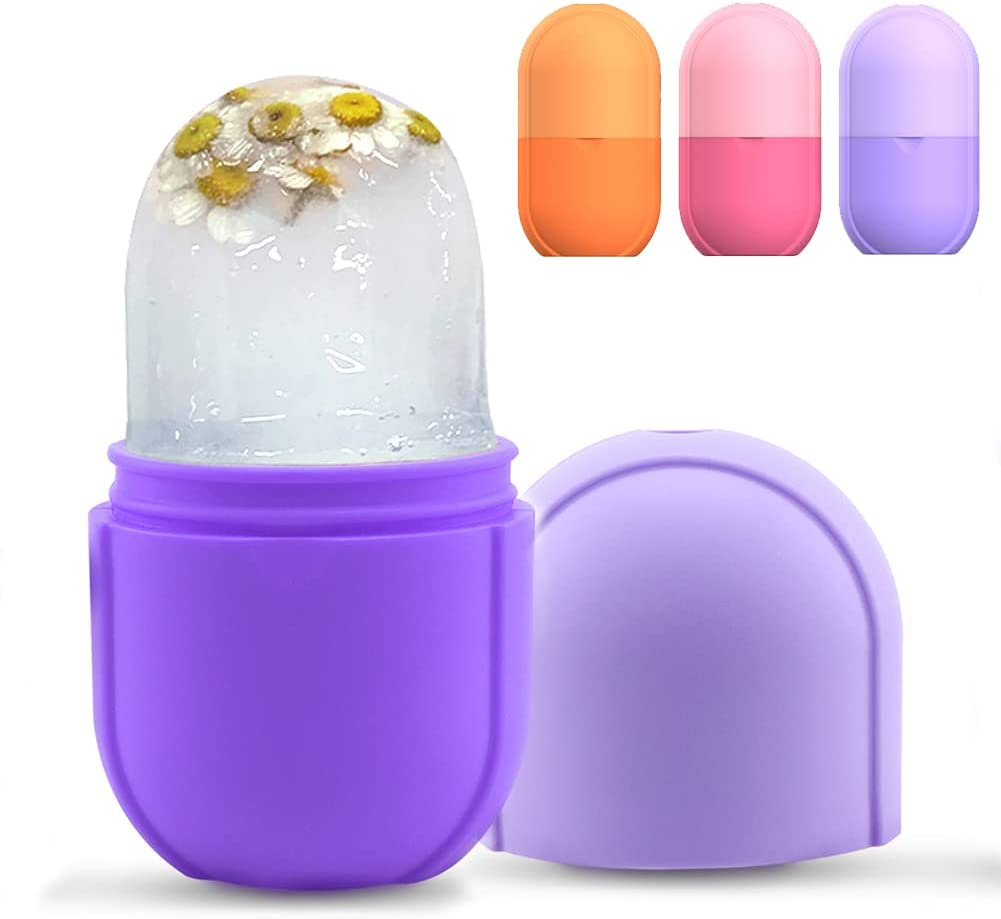 Mini Beauty Ice Face, Ice Mold for Face, Reusable Ice Face Mold, Face Ice Holder Ice Roller for Face and Eye (Pink)