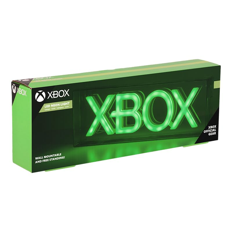 Xbox Logo LED Neon Light - Officially Licensed Free Standing or Wall Mountable Light Sign - Game Room Accessories & Decor for Gamers | Paladone image number 2