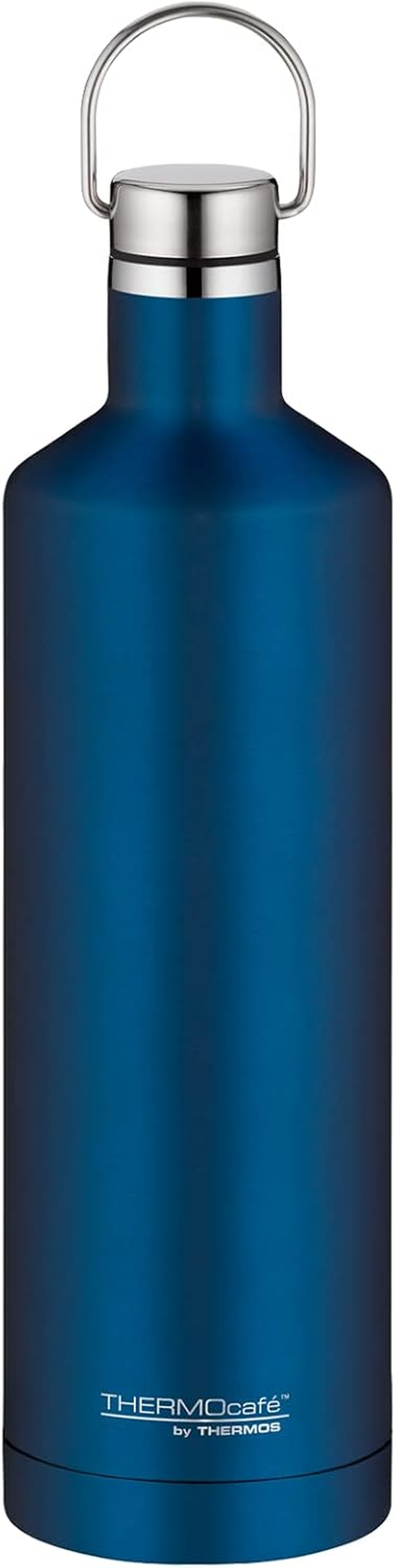 Thermocaf&eacute; by THERMOS TC Traveler Bottle Sapphire Blue Mat 0.75 L, Stainless Steel Thermos Flask, 12 Hours Hot & 24 Hours Cold, Completely Leak-Proof for School, Office, Water Bottle with Handle image number 5