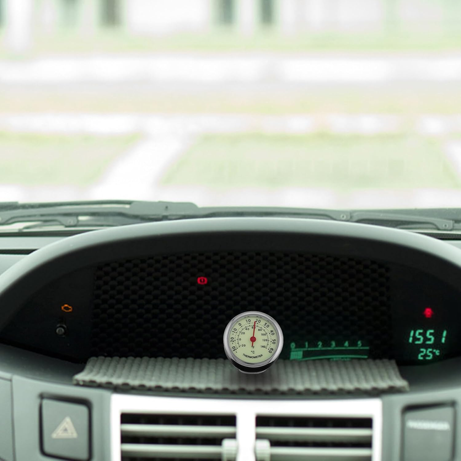 LIFKOME Car Dashboard Thermometer Car Window Thermometer Multi-Functional Temperature Gauge with Luminous Display Self-Adhesive for Automotive Vehicles Outdoor Use Truck Drivers image number 6