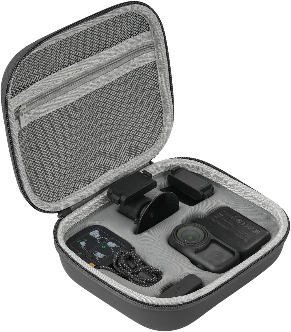 Protective Carrying Case for DJI Osmo Nano Standard Combo, Portable PU Protective Carry Bag Travel Storage Bag Protective Cover for DJI Osmo Nano Action Camera Accessories (Black) image number 4