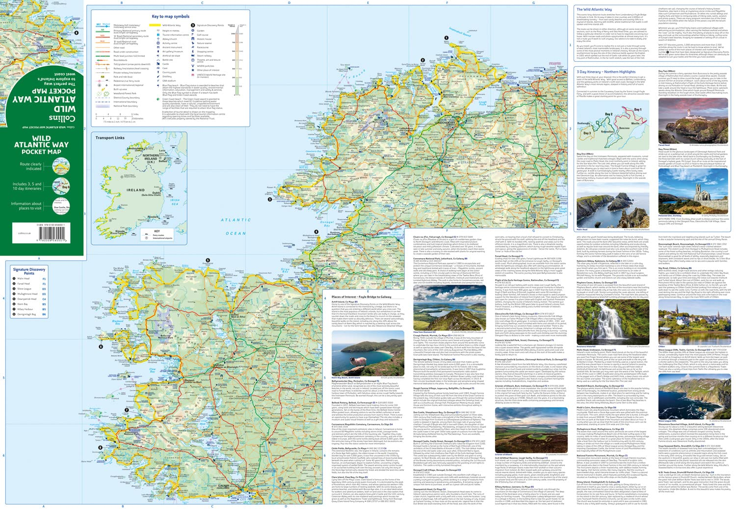 Wild Atlantic Way Pocket Map: the Perfect Way to Explore Ireland'S West Coast [Second Edition] image number 2