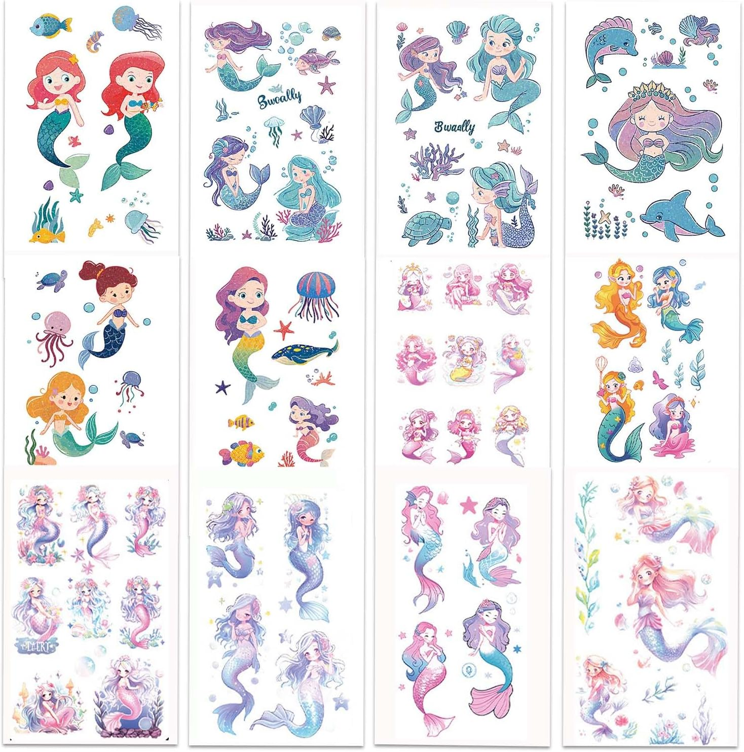 Palumma 12PCS Temporary Tattoo Stickers Set Fun Themed Body Art for Parties Costumes Creative Play Safe Waterproof Fake Tattoos for Dress up Decoration Butterfly(Dinosaur)