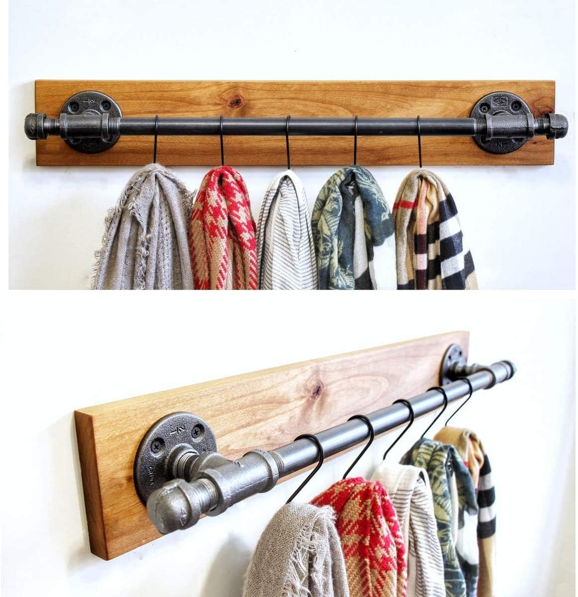 Yourgift Heavy Duty S Hooks Metal Hooks S Shaped Hanging Hangers for Kitchen, Bathroom, Bedroom and Office: Pan, Pot, Coat, Bag, Plants (20 Pcs/Black/4 Inch) image number 4