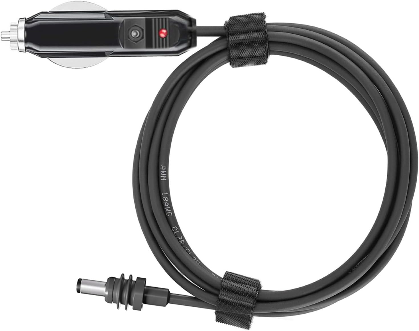 Mini DC Power Cable, 18AWG DC Car Adapter Charger Power Supply Cable for Satellite, IP68 Water Resistant Car Cigarette Lighter Cable for Cars, Trucks, Buses (5M / 16.4Ft) image number 6