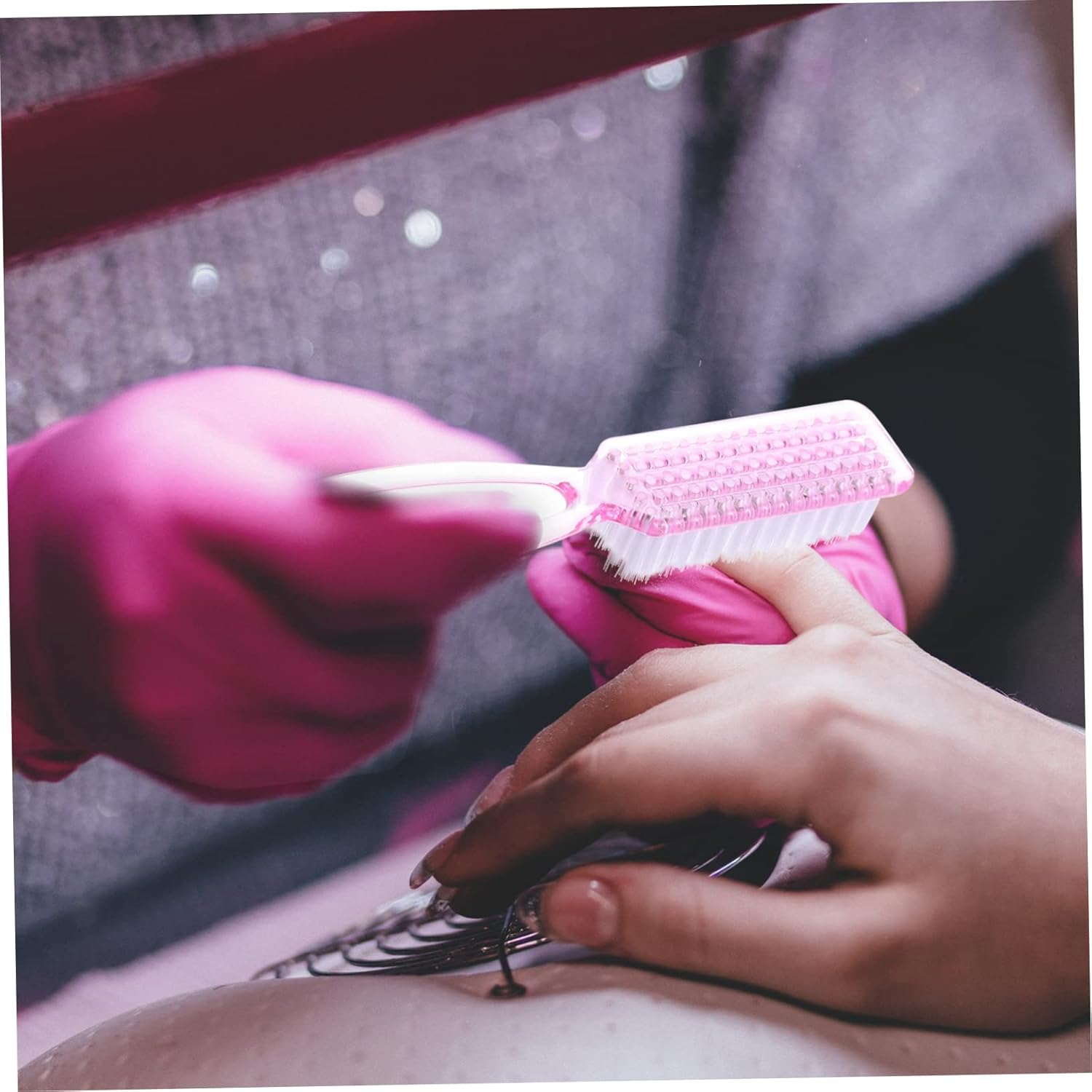 SHERCHPRY 8Pcs Nail Art Cleaning Brush Professional Nail Tech Tools Pp Material Ergonomic Handle Compatible image number 5