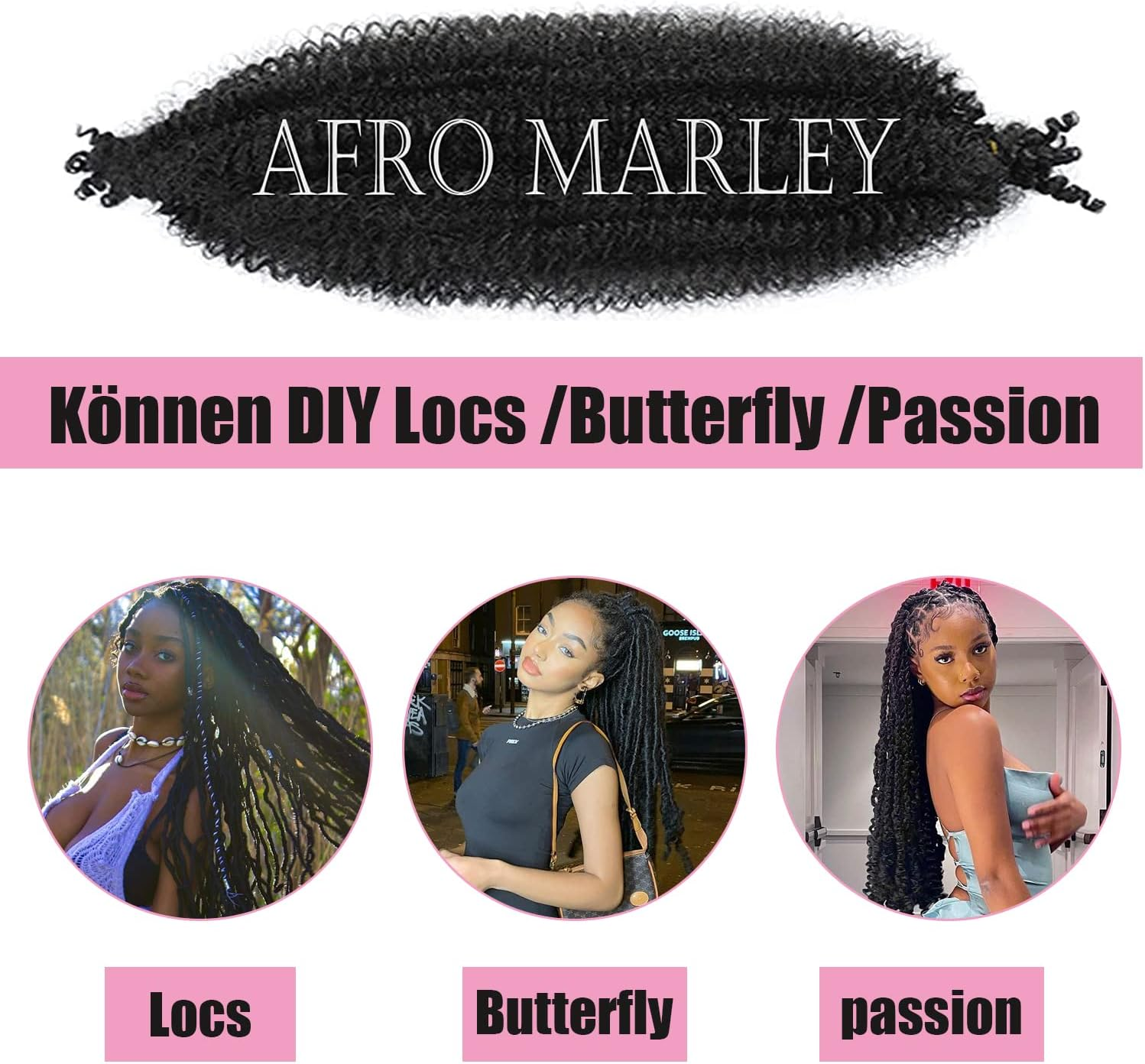 LPARMJIT Springy Afro Twist Hair 16 Inch 8 Packs Pre-Separated Kinky Marley Twist Braiding Hair for Soft Butterfly Locs Pre-Fluffed Afro Twist Hair Extensions (16 Inch (Pack of 8), 4#) image number 1