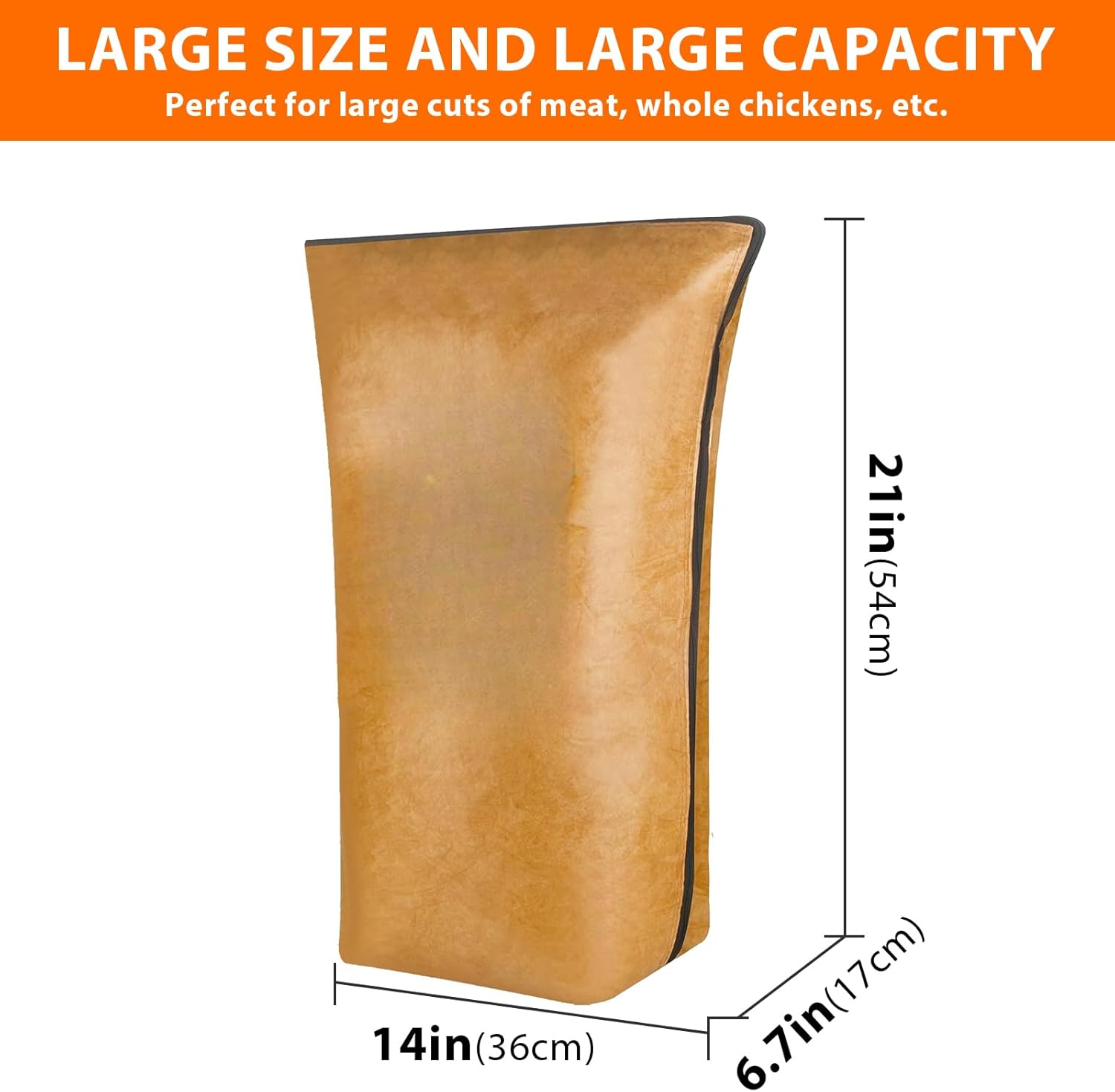 BBQ Blanket for Resting Meat, Insulated Brisket Blanket Meat Resting Bag for Smoking, Smoker BBQ Resting Blanket with Wide Mouth for Large Brisket/Beef, Cold and Heat Insulation Bag for Food (21 In) image number 1