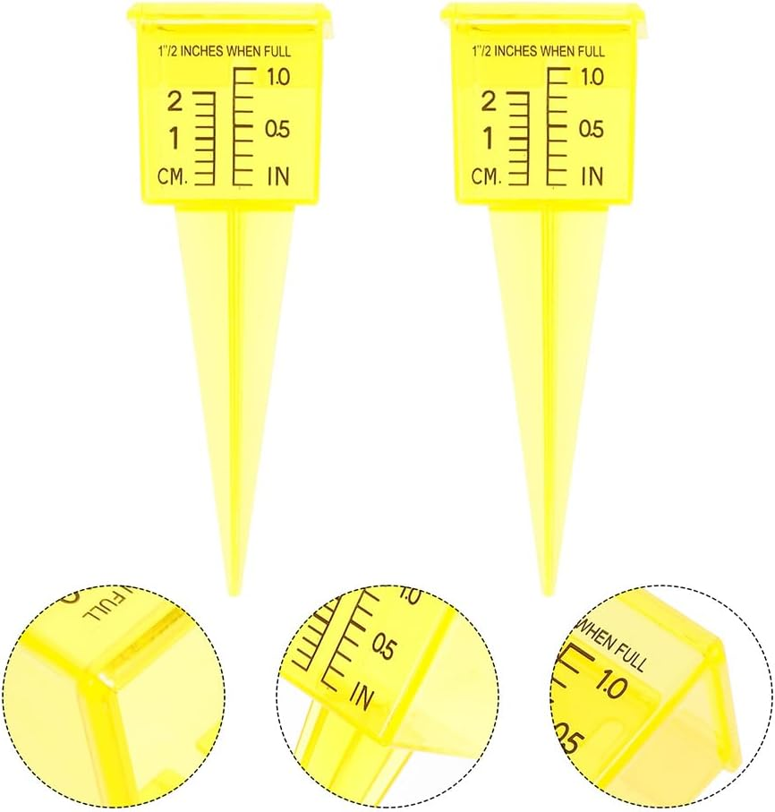 Happyyami 4Pcs Rain Gauge Outdoor Sprinkler Gauge Lawn Water Gauge Wide Mouth Water Measuring Tool image number 1