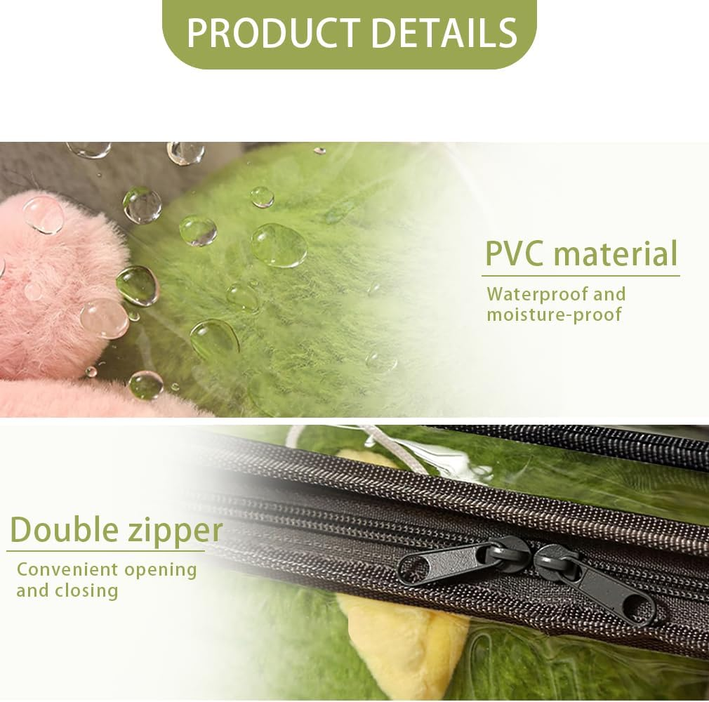 4-Pack Transparent Toy Storage Bags, Foldable Hand-Held Storage Bags, Dust-Proof and Large Capacity, for Building Blocks, Board Games, Puzzles, Children'S Books, Clothes Storage (Black) image number 3