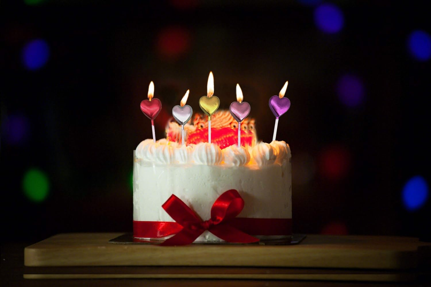 10 Cute Heart Shaped and Star Birthday Candles Multi Color Cake Candle Toppers for Party Wedding Cake Decoration Supplies Cute Birthday Decorations (Classic, Heart Star) image number 5