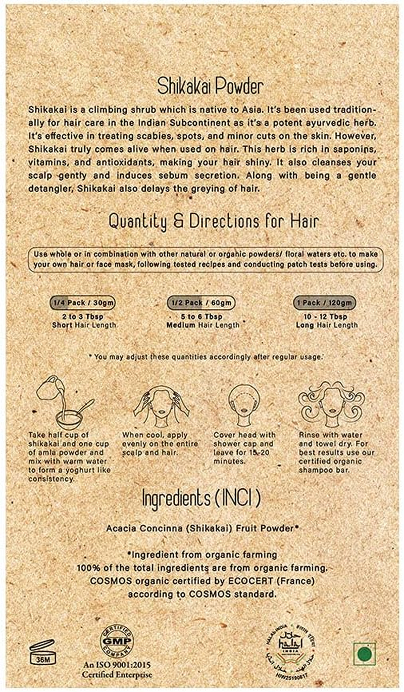 HM Herbal Me Certified Organic Shikakai Powder | Hair Cleanser for Deep Cleansing and Soft Hairs_120Gm image number 4