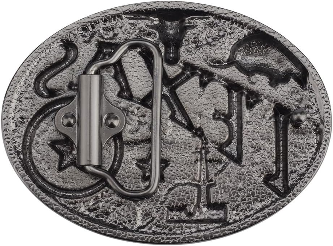 Fomissky Longhorn Texas Belt Buckle Men, Novelty Country Western Cowboy Belt Buckles Big image number 2