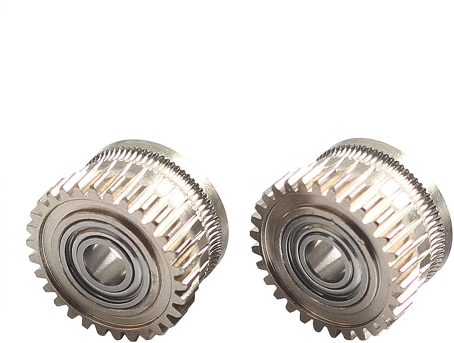 Extruder Gears Kit Compatible with Creality K1/K1 Max/K1C 3D Printer All Metal Filament Drive Gear Nickel Plated Hardened Steel Plating High Hardness 3D Printer Accessories Parts - Nano Coated image number 3