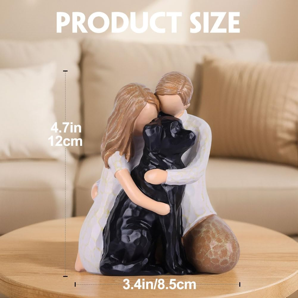 Black Lab Dog Angel Figurine - Hand-Painted Resin Memorial Statue & Keepsake, Dog Lovers Home Decor Gift for Couple, Girlfriend, Wife - Wedding, Christmas & Birthday Present - Black Dog image number 5