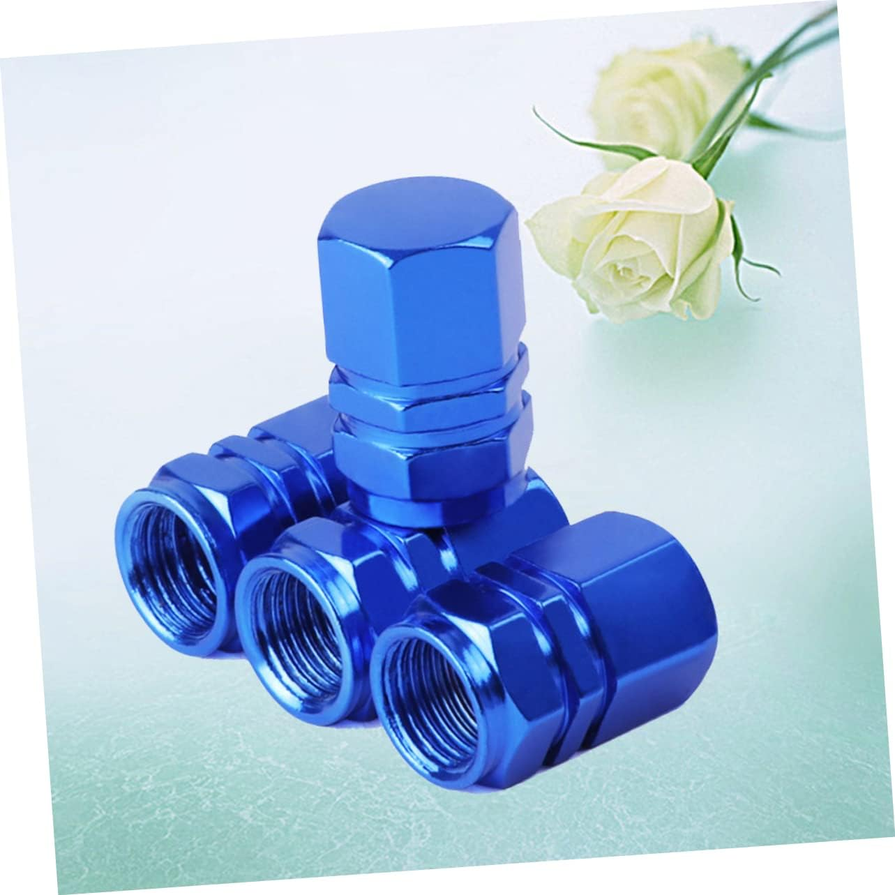 Gatuida 4Pcs Aluminum Alloy Wheel Cap Car Tyre Stem Caps round for Trucks Pickups image number 2