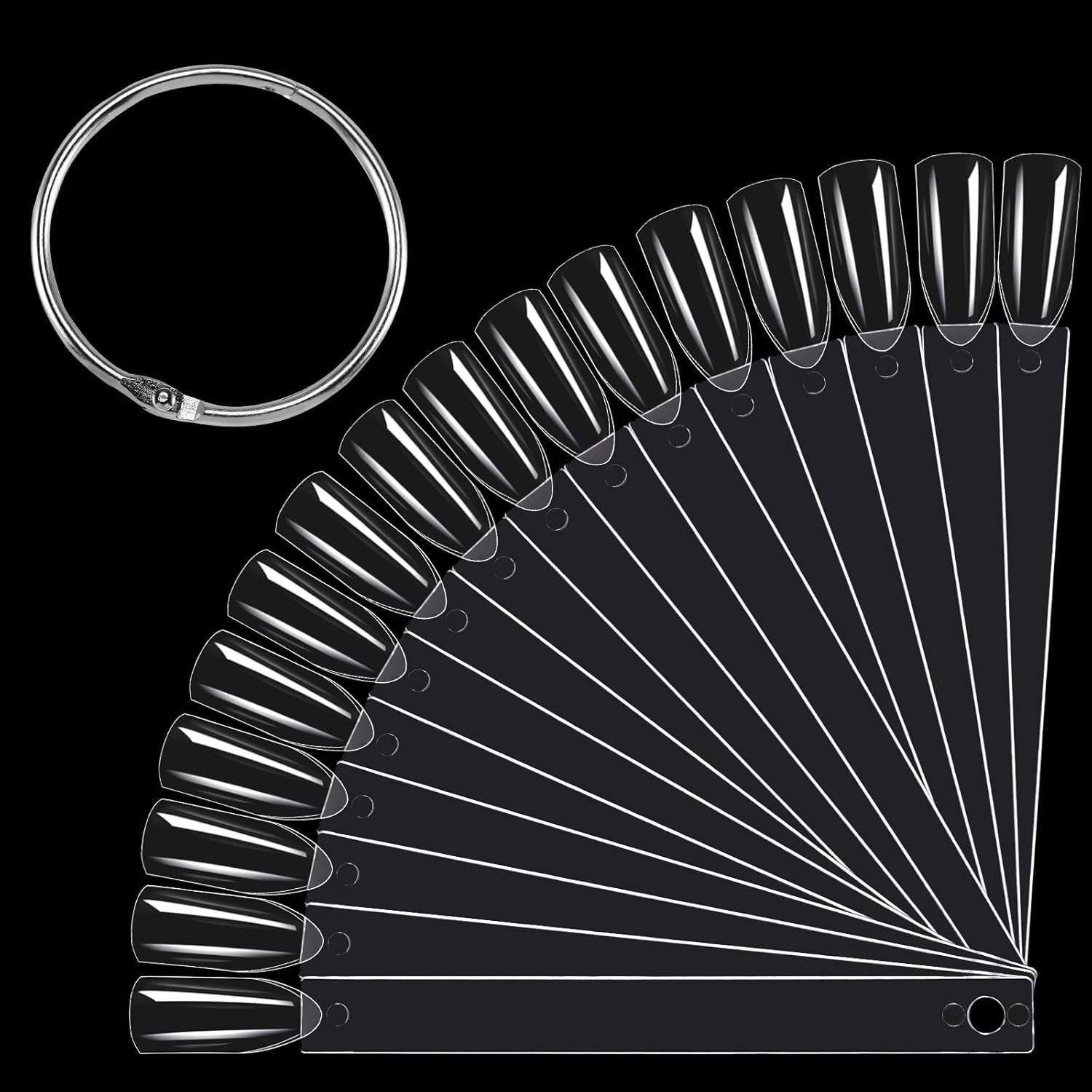 Pack of 150 Nail Pattern Sticks, Nail Sticks Nail Colour Display Stand, Semi-Permanent Nail Polish Colour Chart for Nail Art Style and Colour Display with Number Stickers 1-180 image number 2