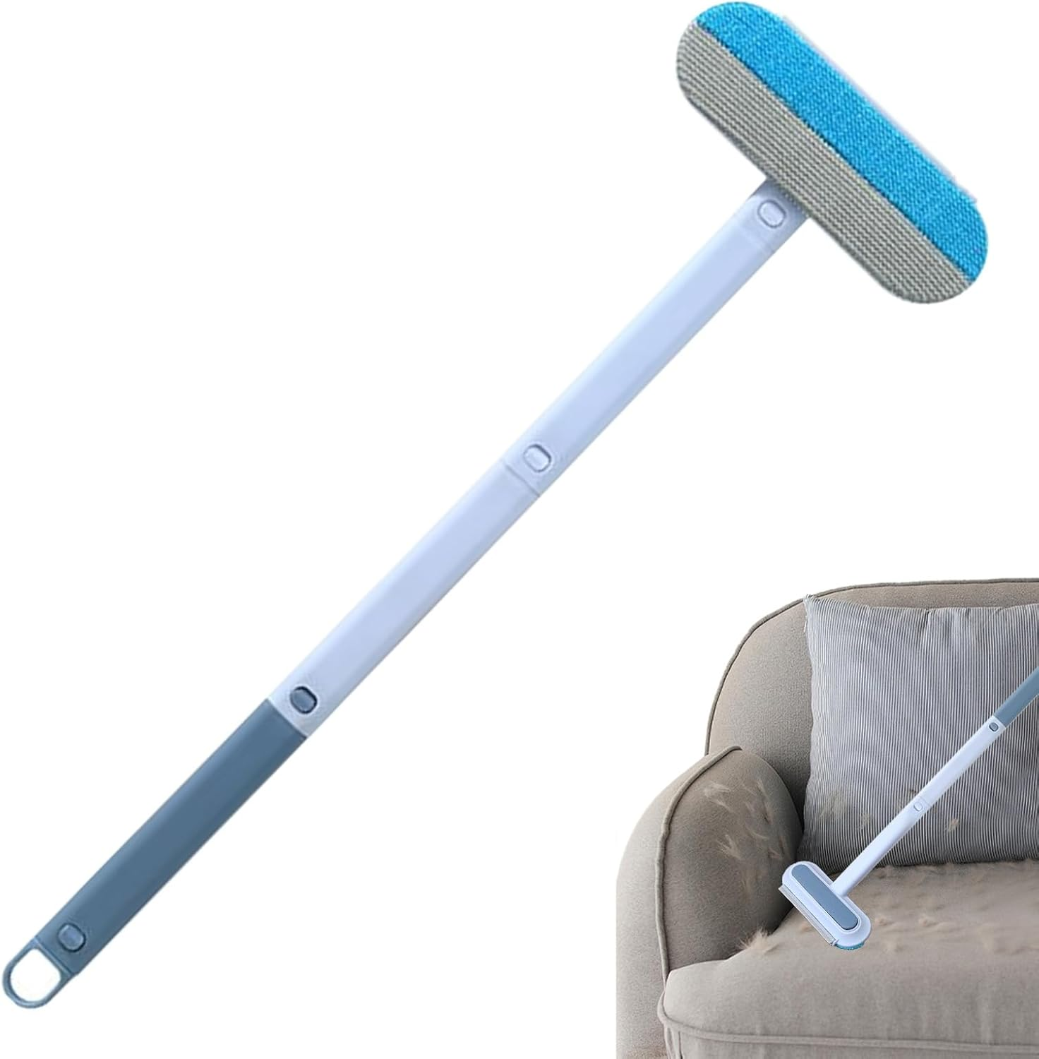 Pet Hair Remover, Reusable Cat Lint Remover for Clothes, Extendable Washable Cleaning Broom with Long Handle, Multifunctional Furniture Cleaner for Carpets Clothes image number 3
