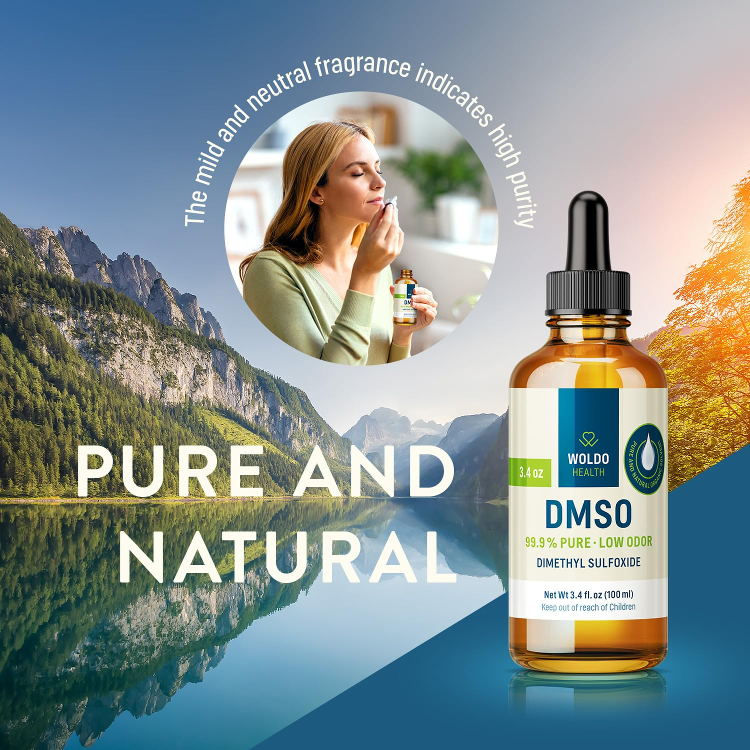 DMSO Pharmaceutical Grade with 99.9% Purity & Low Odor - 3.38Oz (Dimethyl Sulfoxide) Glass Bottle with Dropper image number 6