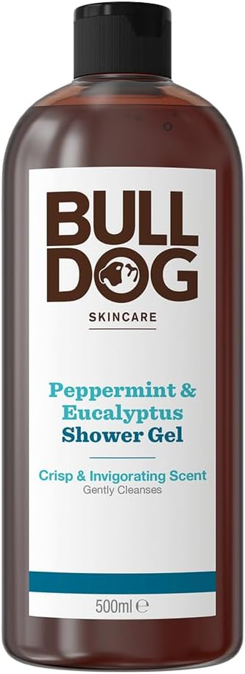 Bulldog Skincare Peppermint & Eucalyptus Shower Gel 500Ml Men&rsquo;S Shower Gel Natural Fragrance
