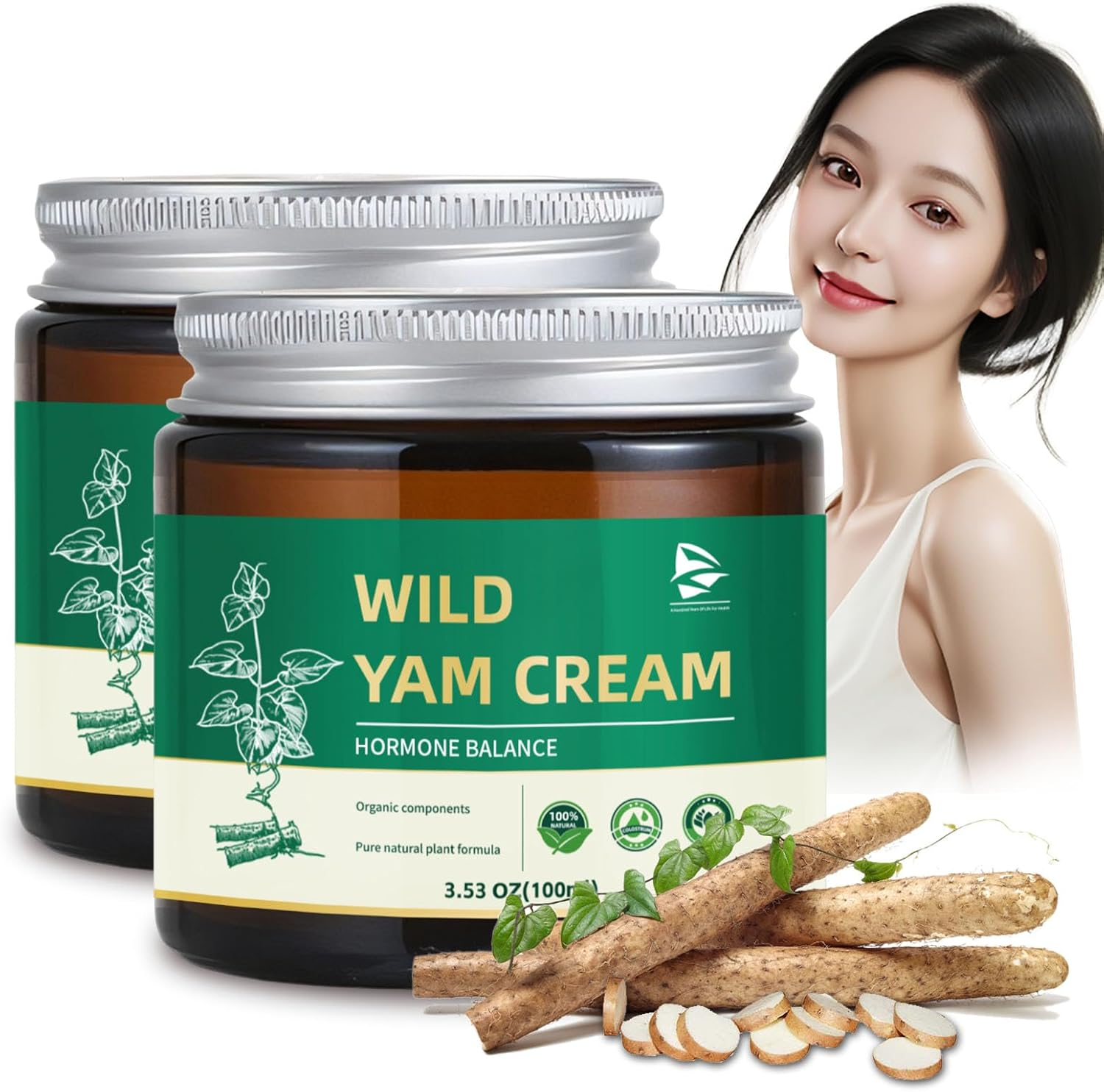 Organic Wild Yam Cream, Wild Yam Cream for Hormone Balance, Natural Night Sweats Cream for Man & Women (1PC)