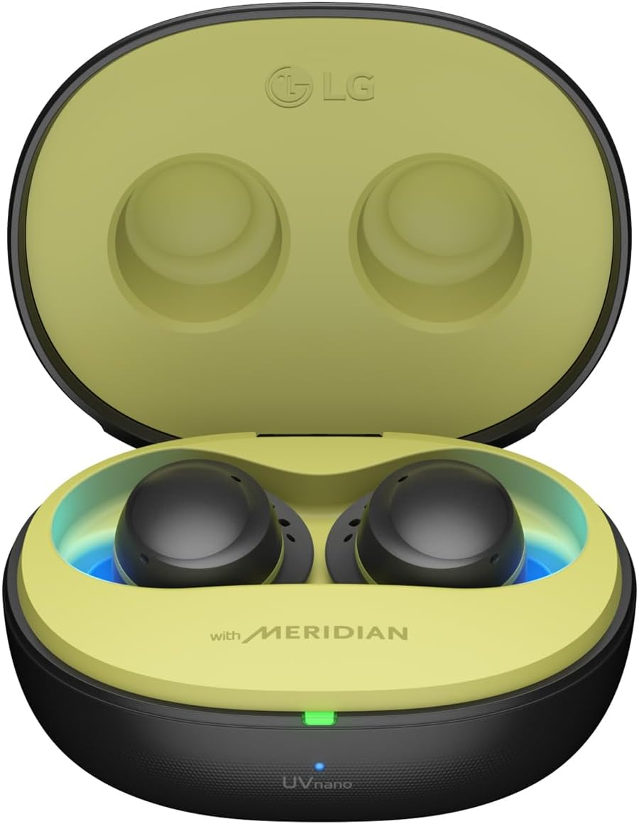 LG Tone Free T90S In-Ear Bluetooth Headphones with Dolby Atmos Sound, Meridian Technology, ANC (Active Noise Cancellation) & Uvnano+, Black