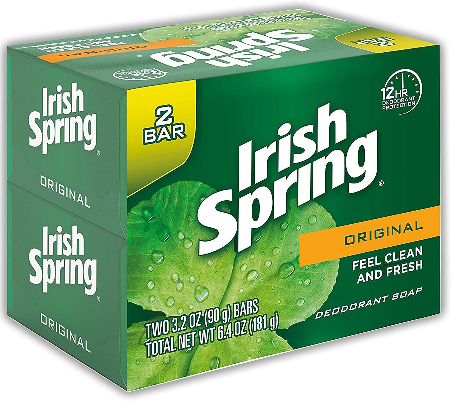 Irish Spring Original Deodorant Bar Soap, 3.20 Oz Bars, 2 Ea image number 4