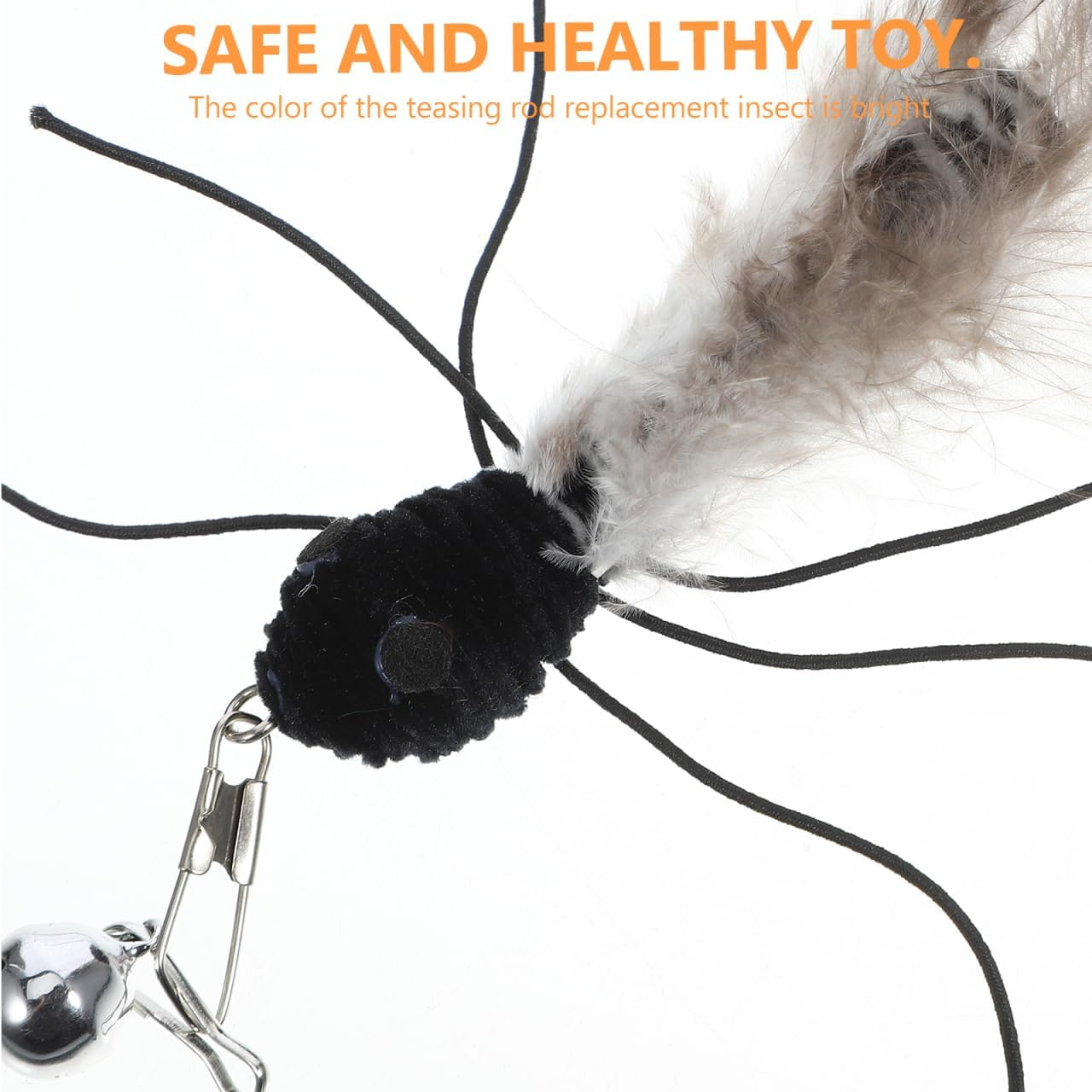 Toddmomy 3Pcs Cat Feathered Refills: Cat Toy Worm Refills Interactive Wands Attachment Toys for Kitten Indoor Accessories image number 3