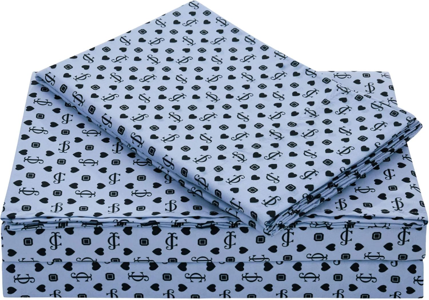 Juicy Couture &ndash; Sheet Set | Queen Bee Design Bed Sheets| Twin Size Bedding | 3 Piece Set Fitted Sheet, Flat Sheet and Pillowcase | Deep Pockets, Wrinkle Resistant and anti Pilling | White and Gold