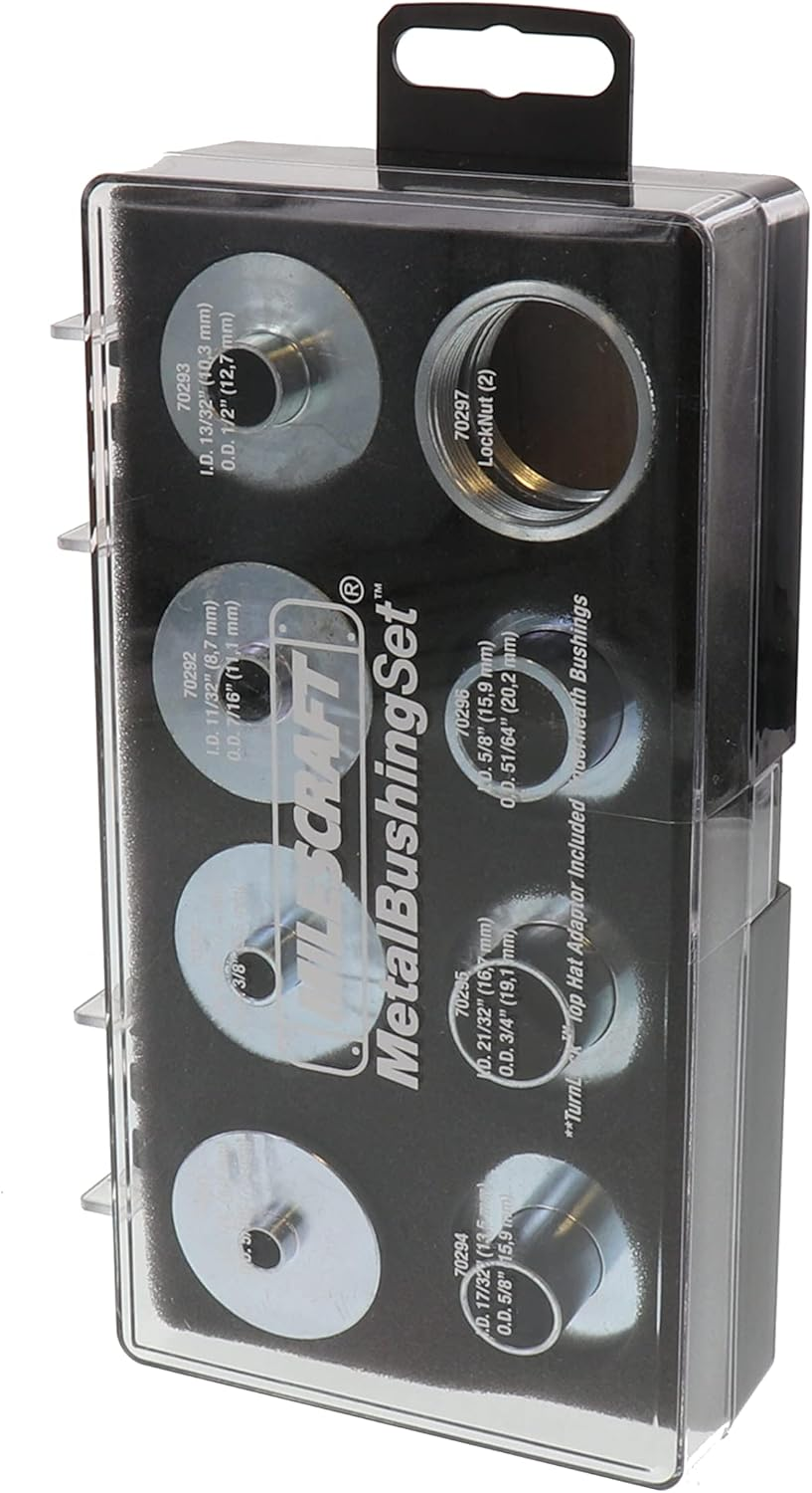 Milescraft Imperial Metal Bushing Set for Plunge Routers image number 3