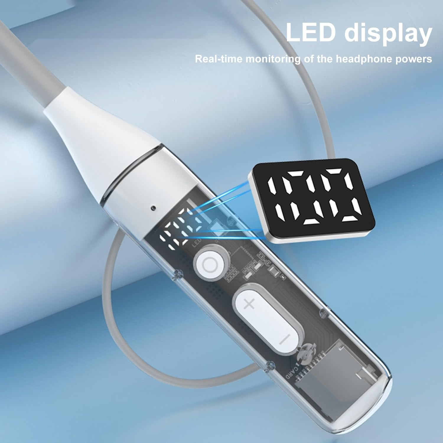 Neckband Headphones - Sport Wireless Bluetooths Earbuds for Running | Lightweight Neckband Headset Earphones | Ergonomic Transparent Headset with Double Microphone Magnetic Earphone image number 1