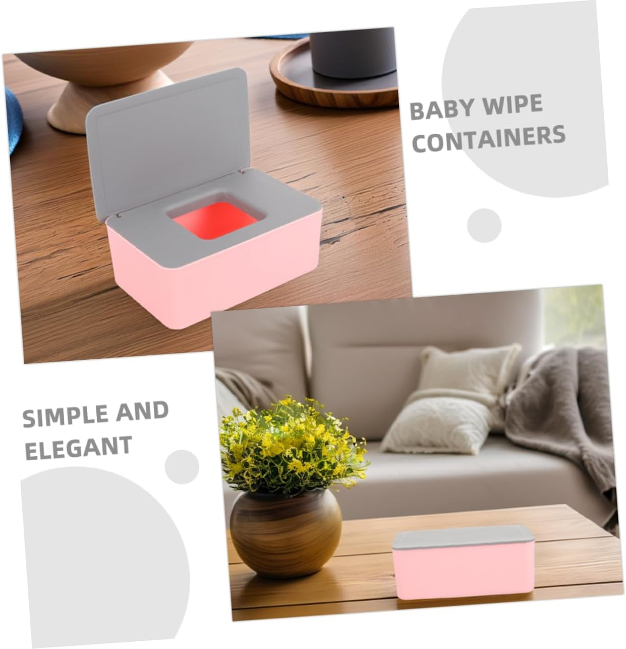 2Pcs Elegant Wet Tissue Box Sealed Storage Large Capacity for Wet Wipes Dispenser image number 4