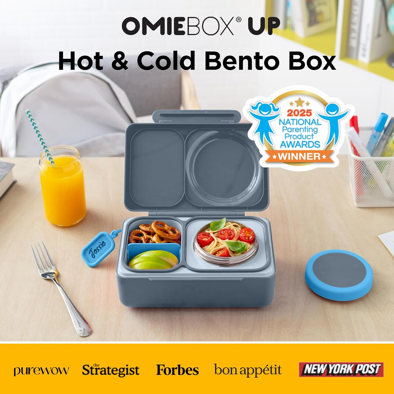 Omie Omiebox up Hot & Cold Bento Box - Graphite