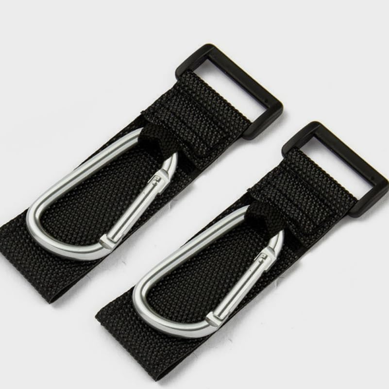 2Pcs Silver Stroller Hooks, Aluminum Alloy Carabiner Clips for Hanging Shopping Bags, Pram Organizer, Mummy Bag Holder, Car Stroller Accessories image number 4