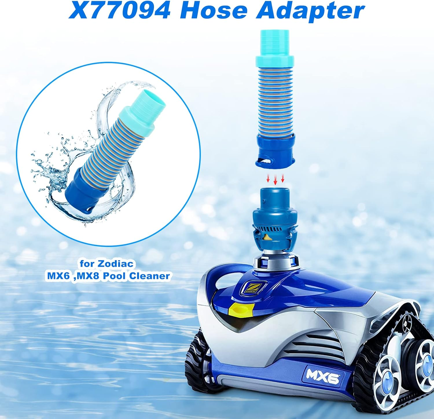 FELHOOD X77094 Pool Vacuum Hose Adapter Wimming for Zodiac Baracuda MX8 Cleaner Leaf Catcher Pool Cleaner Suction Fitting Adapter image number 6