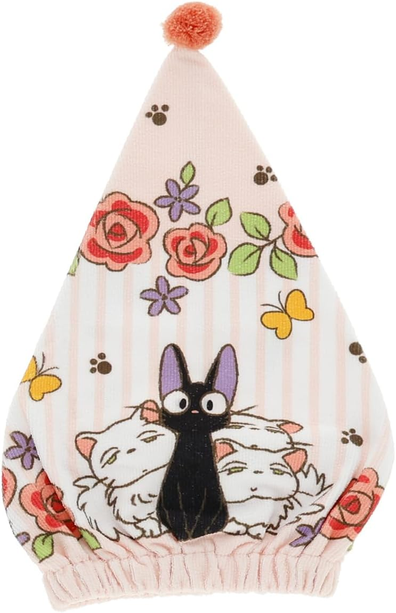 Marushin 2125019000 Towel Cap, Kids, Ghibli Kiki'S Delivery Service, Gigi, Hair-Drying Towel, Absorbent, Quick Drying, Towel, Girls, Boys