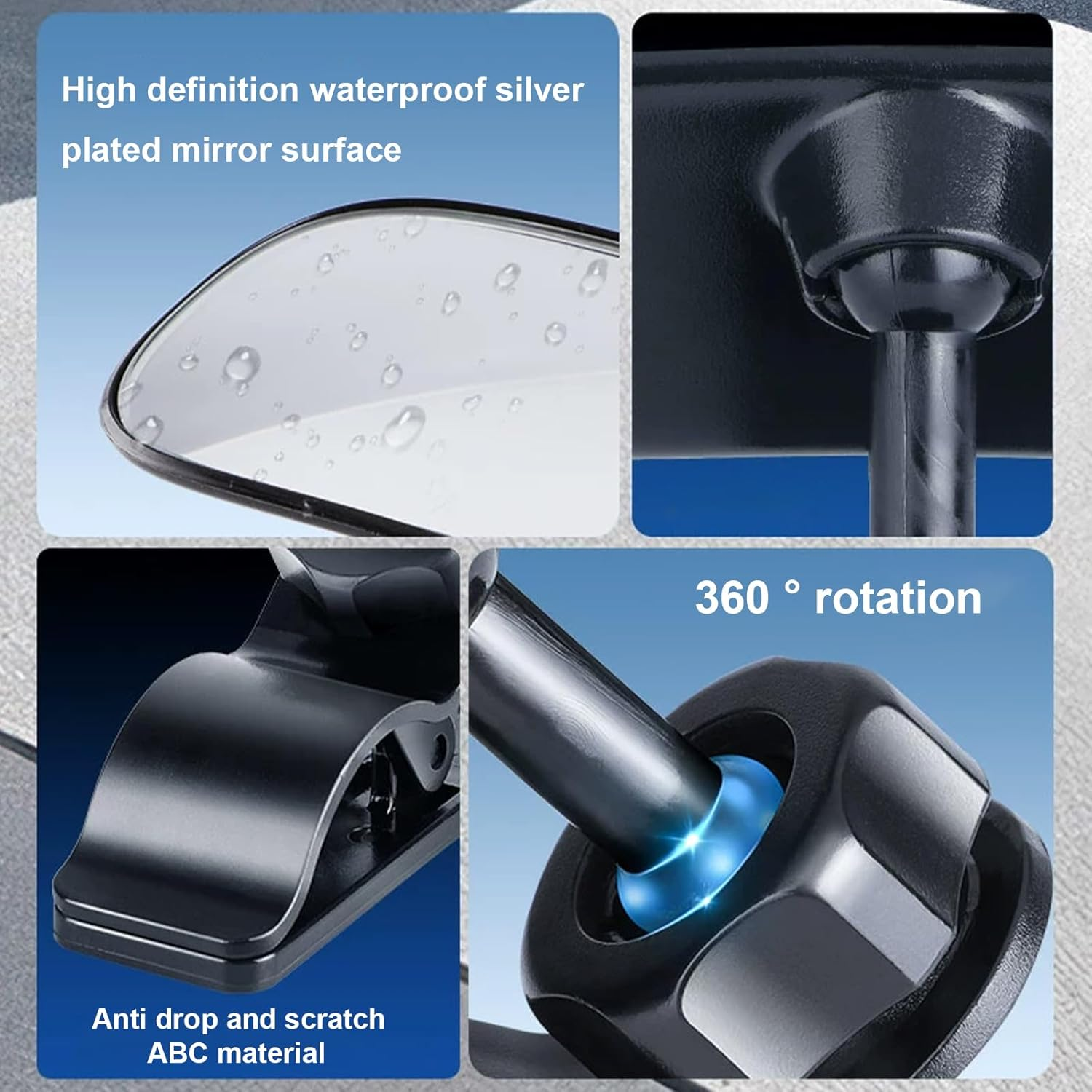 CERITORN Universal Car Interior Rearview Baby Mirror Wide Angle Convex Mirror Clip-On Mirrors for Viewing Rear Passengers(Giraffe) image number 1