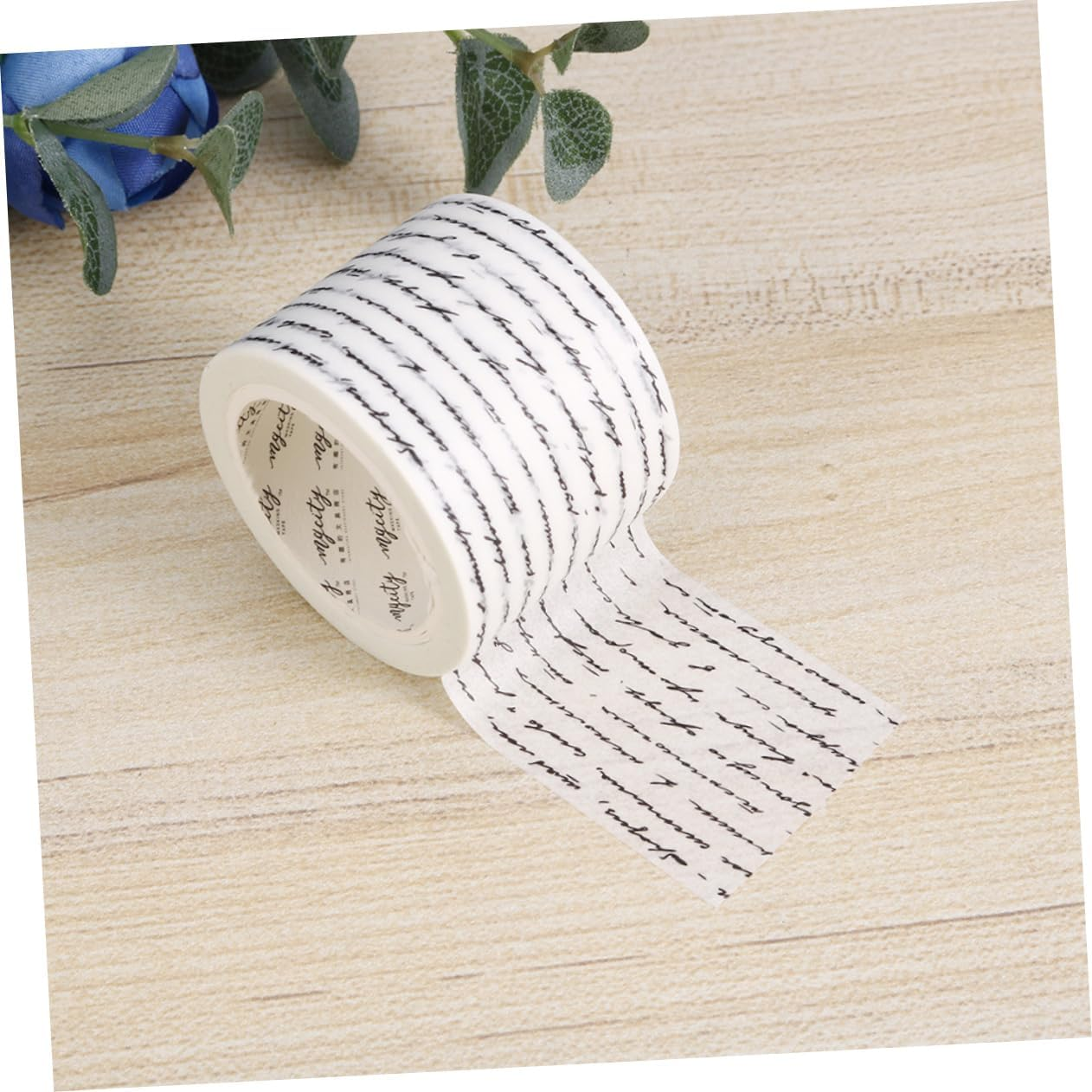 4Rolls Handwritten Washi Tape Set DIY Adhesive Decorative Washi Masking Tape for Scrapbooking Crafts Metallic Colors for Home Decor and Gifting image number 3