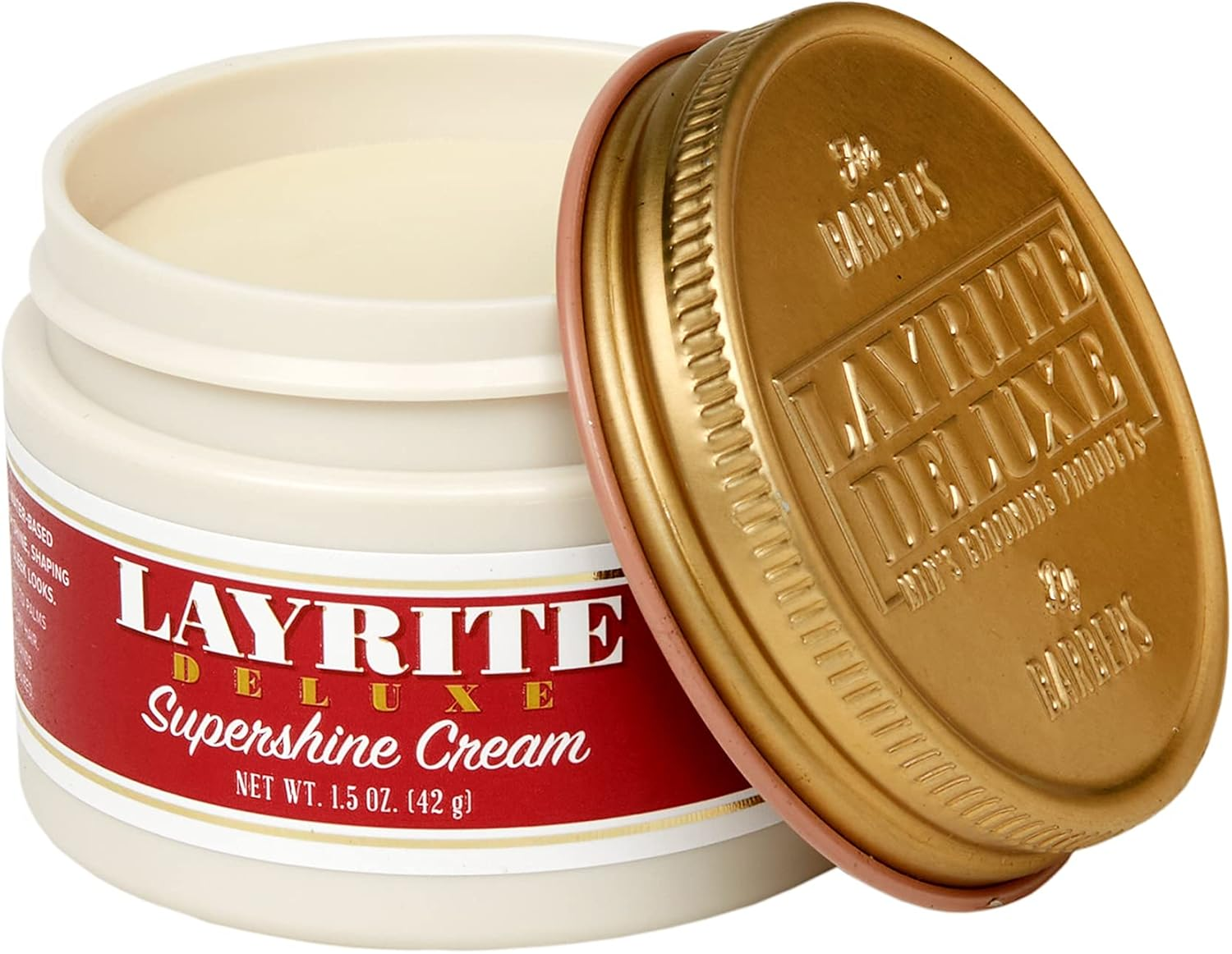 Layrite Supershine Cream Pomade, White, 1.5 Oz