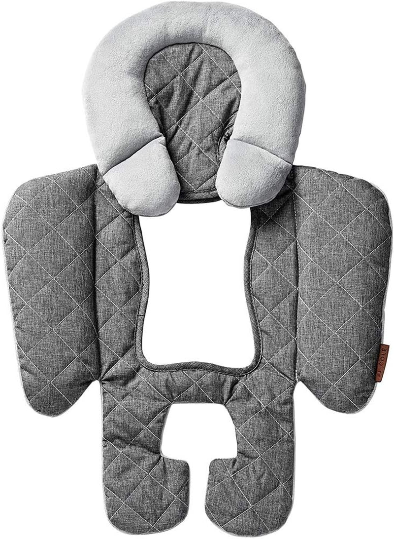 JJ Cole Reversible Body Support Blackout Quilted, Heather Grey