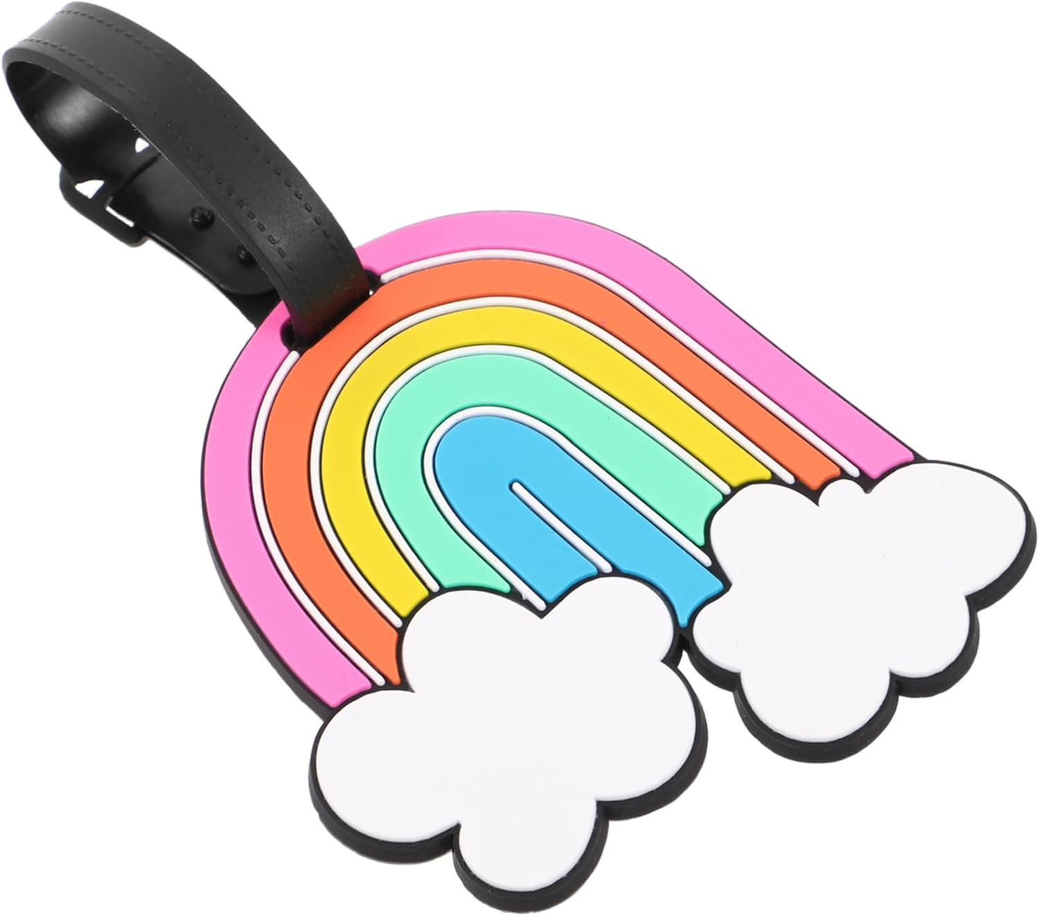 Beaupretty Rainbow Silicone Luggage Tag Colorful Travel Name Id Label for Suitcases and Backpacks, Cute Cartoon Style Travel Gear Identifier for Business and Holiday Trips image number 2