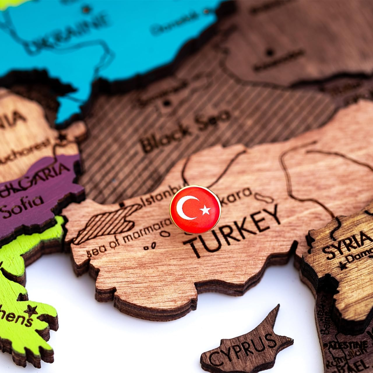 VANZACK 291Pcs Flags Push Pin, National Thumb Tacks for Travel Map,Push Pin World Map National Flag Thumbpins